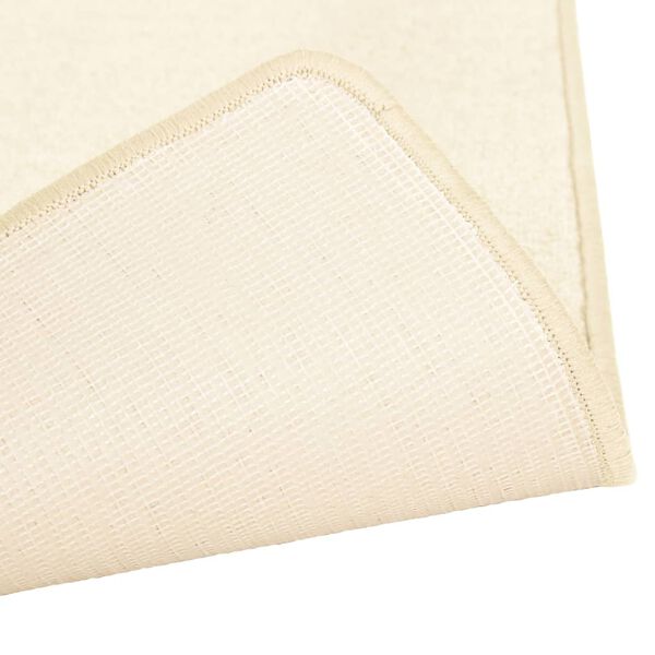 vidaXL Tapis de lit Shaggy Poils longs 3 pcs Crème