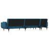 vidaXL Canap&eacute;-lit en forme de L bleu 275x140x70 cm velours