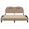 vidaXL Cadre de lit Viana sans matelas cappuccino 120x200 cm similicuir