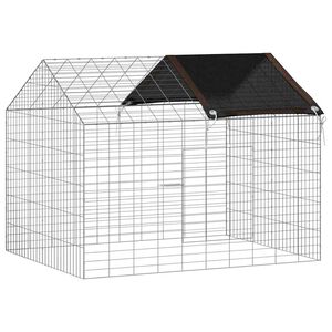 vidaXL Cage pour lapins Argent 100 x 78 x 78 cm Acier galvanis&eacute;