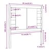vidaXL T&ecirc;te de lit Gris 81x4x100 cm Bois massif de pin