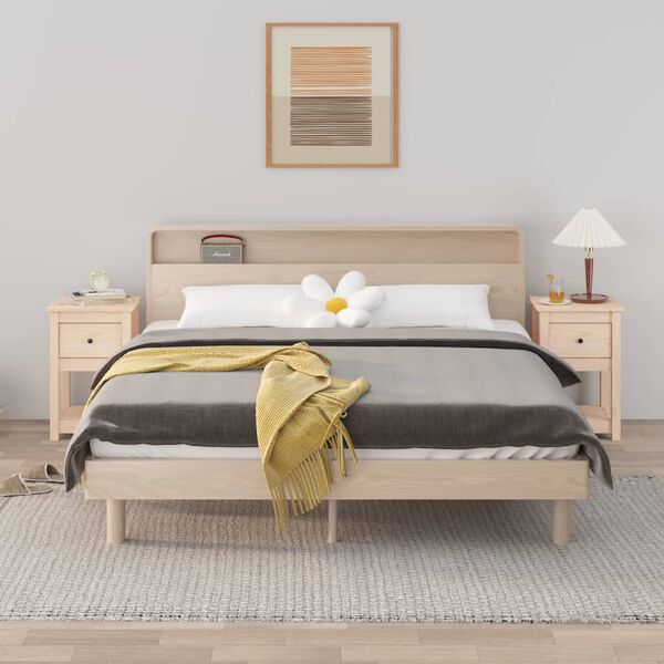 vidaXL Tables de chevet 2 pcs 40x35x61,5 cm Bois de pin massif