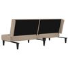 vidaXL Canap&eacute;-lit &agrave; 2 places avec tabouret Taupe Tissu microfibre