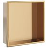 vidaXL Niche de douche dor&eacute; bross&eacute; 32x32x9 cm acier inoxydable