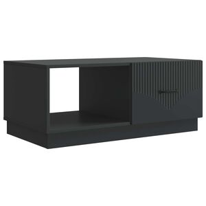 vidaXL Table basse Noir 90 x 50 x 37 cm Bois d'ing&eacute;nierie