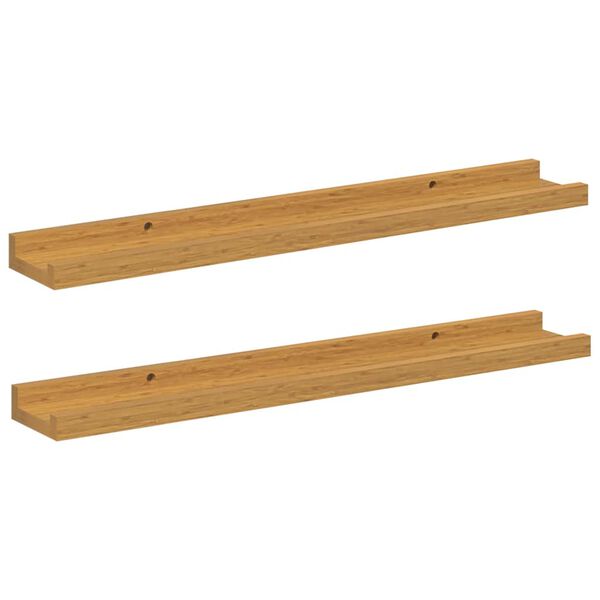 vidaXL &Eacute;tag&egrave;re Murale 2 pcs Beige 60 x 9 x 3 cm Bois d'ing&eacute;nierie