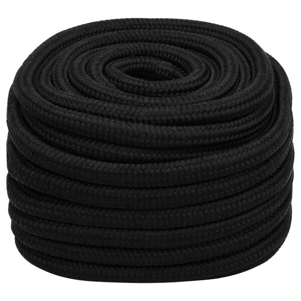 vidaXL Corde de travail Noir 20 mm 100 m Polyester