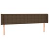 vidaXL T&ecirc;te de lit avec oreilles Marron Fonc&eacute; 163x16x78/88 cm Tissu
