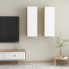 vidaXL Meubles TV 2 pcs Blanc et ch&ecirc;ne sonoma Bois d&rsquo;ing&eacute;nierie