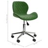 vidaXL Chaise pivotante de salle &agrave; manger Vert fonc&eacute; Velours