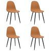 vidaXL Chaises &agrave; manger lot de 4 45x53,5x83 cm marron clair similicuir