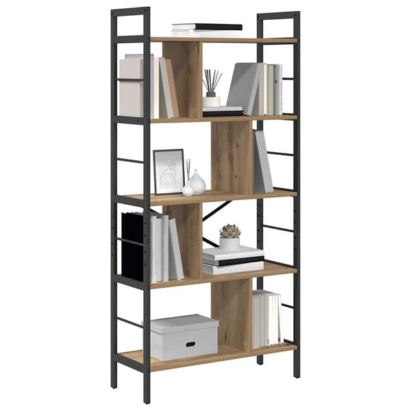 vidaXL &Eacute;tag&egrave;re Ch&ecirc;ne artisanal 75 x 30 x 156 cm Bois d'ing&eacute;nierie