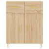 vidaXL Buffet haut Ch&ecirc;ne sonoma 69,5x34x180 cm Bois d'ing&eacute;nierie