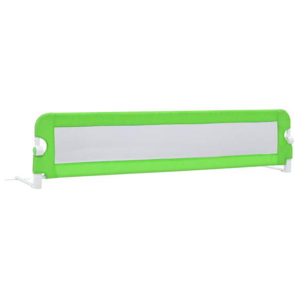 vidaXL Barri&egrave;re de s&eacute;curit&eacute; de lit d'enfant Vert 180x42 cm Polyester
