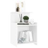 vidaXL Tables de chevet 2 pcs Blanc 40x35x60 cm Agglom&eacute;r&eacute;