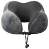 vidaXL Oreiller avec oreiller R&eacute;glable Gris 28 x 25 x 14 cm Velours