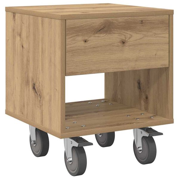 vidaXL Table de chevet Ch&ecirc;ne artisanal 40,5 x 40 x 48 cm