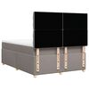 vidaXL Sommier &agrave; lattes de lit avec matelas Taupe 160x200 cm Tissu