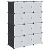 vidaXL Cubes de rangement 12 pcs avec tiges de suspension PP