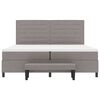 vidaXL Lit &agrave; ressorts avec matelas Taupe 200 x 200 cm tissu