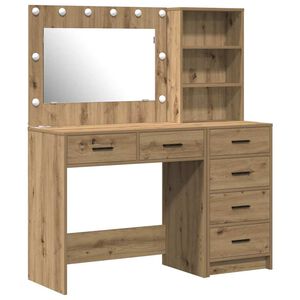 vidaXL Table de Toilette Marron 78.5 x 41 x 135 cm Bois d'ing&eacute;nierie