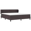vidaXL Lit boxspring avec matelas Marron fonc&eacute; 180 x 200 cm tissu