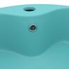 vidaXL Lavabo de luxe avec trop-plein Vert clair mat 36x13cm C&eacute;ramique