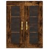 vidaXL Armoires murales 2 pcs ch&ecirc;ne fum&eacute; bois d'ing&eacute;nierie