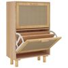 vidaXL Armoire &agrave; chaussures Marron 52x25x80 cm Bois d'ing&eacute;nierie/rotin