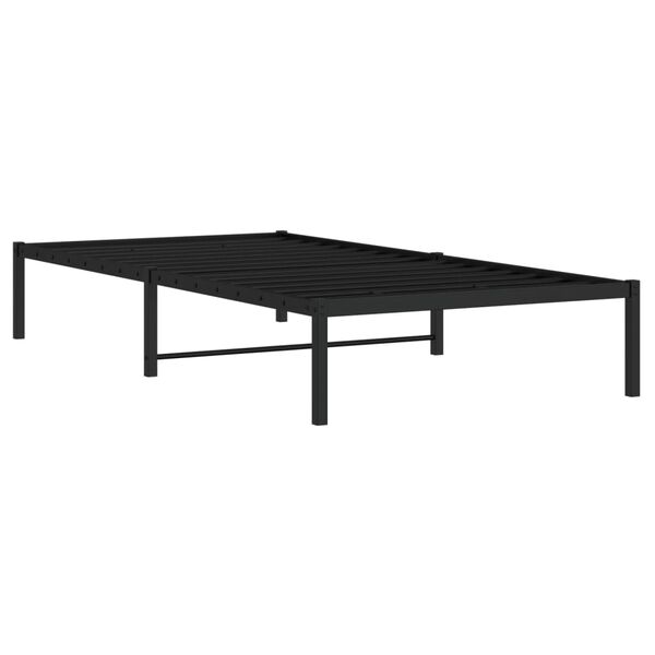 vidaXL Cadre de lit m&eacute;tal sans matelas noir 100x200 cm