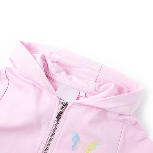 Sweat &agrave; capuche pour enfants rose clair 104