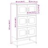 vidaXL Buffet haut vert olive 68x39x123 cm acier