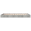 vidaXL Cadre de lit sans matelas gris b&eacute;ton 135x190 cm
