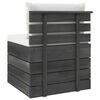 vidaXL Salon palette de jardin 2 pcs avec coussins Bois de pin massif