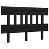 vidaXL T&ecirc;te de lit Noir 138,5x3x81 cm Bois massif de pin