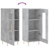 vidaXL Buffet Gris b&eacute;ton 34,5x34x90 cm Bois d'ing&eacute;nierie