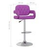 vidaXL Tabourets de bar lot de 2 violet similicuir