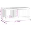 vidaXL Boîte de rangement de jardin Blanc 147x68x64 cm Bois de pin