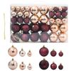 vidaXL Boules de No&euml;l 100 pcs champagne et marron fonc&eacute; &Oslash;3/4/6 cm
