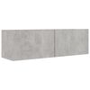 vidaXL Ensemble de meubles TV 2 pcs Gris b&eacute;ton Bois d'ing&eacute;nierie