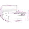 vidaXL Sommier &agrave; lattes de lit et matelas Gris clair 180x200cm Velours