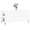 vidaXL Table basse blanc 102x44,5x50 cm bois d'ing&eacute;nierie