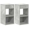 vidaXL Tables de chevet avec tiroir 2 pcs gris b&eacute;ton 35x34x66,5 cm
