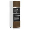 vidaXL Armoires de four 2 pcs Porto ch&ecirc;ne marron bois d'ing&eacute;nierie