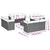 vidaXL Salon de jardin avec coussins 13 pcs noir r&eacute;sine tress&eacute;e