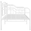 vidaXL Cadre de canapé-lit sans matelas blanc métal 90x200 cm