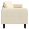 vidaXL Canap&eacute; Cr&egrave;me 250 x 77 x 76 cm Tissu en velours c&ocirc;tel&eacute;