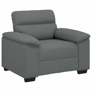 vidaXL Fauteuil gris fonc&eacute; 60 cm tissu