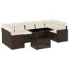 vidaXL Salon de jardin 8 pcs avec coussins marron r&eacute;sine tress&eacute;e
