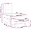 vidaXL Sommier &agrave; lattes de lit avec matelas Gris fonc&eacute; 100x200 cm